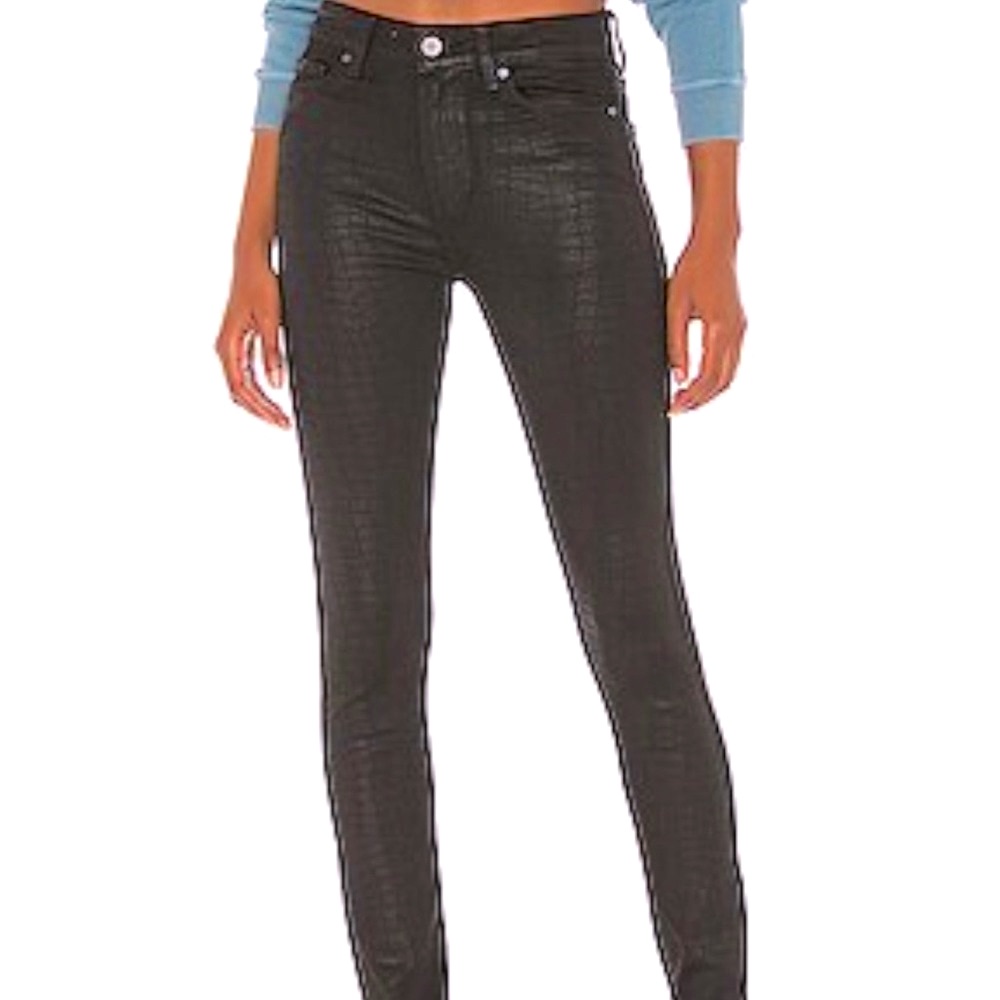 Paige Hoxton Ultra Skinny Croc Coating Jeans Nwt